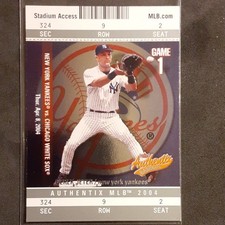 Fleer Authentix 2004 Derek Jeter #2 New York Yankees MLB Stadium Access Card