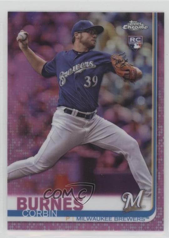 2019 Topps Chrome Pink Refractor Corbin Burnes #84 ry5