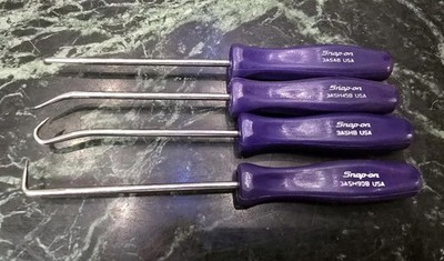 Snap-on Tools USA NOS 4pc DARK PURPLE Mini Hard Handle Pick / Awl