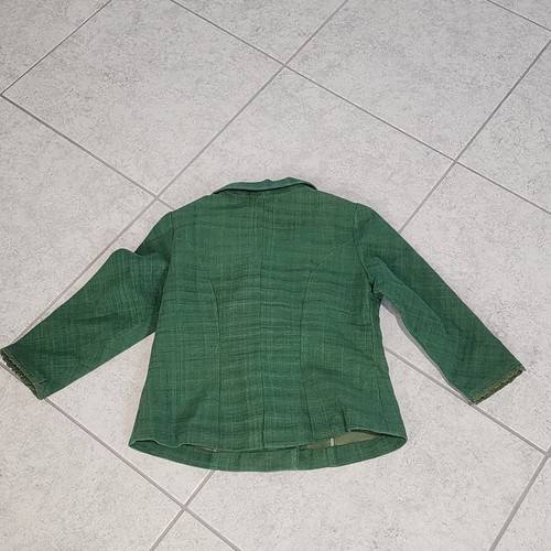Si tratta di una giacca o blazer tuta verde vintage anni 60 da donna - Foto 5 di 11