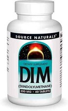 Source Naturals DIM, Diindolylmethane 200mg with BioPerine 60 TABS