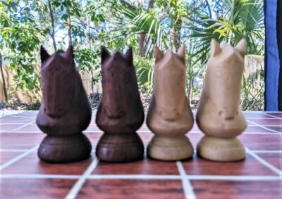 Jeu D'échecs Ancien Extrêmement Rare – Cambodge – 18e Siècle – Bois