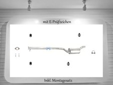 Mittelschalldämpfer Ford Focus (DAW, DBW),(DFW),(DNW) 2.0 Auspuff Montagesatz