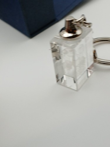 2 Genuine Lead Crystal Keychain, Clear, Unique shape, Key Ring Key Chain - Picture 13 of 20