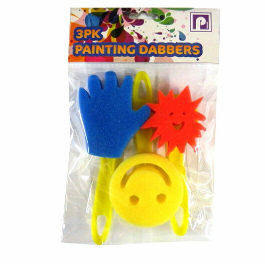 Kids Fun Play Sponge Painting Dabbers Stampers Art Craft Designs Set of
