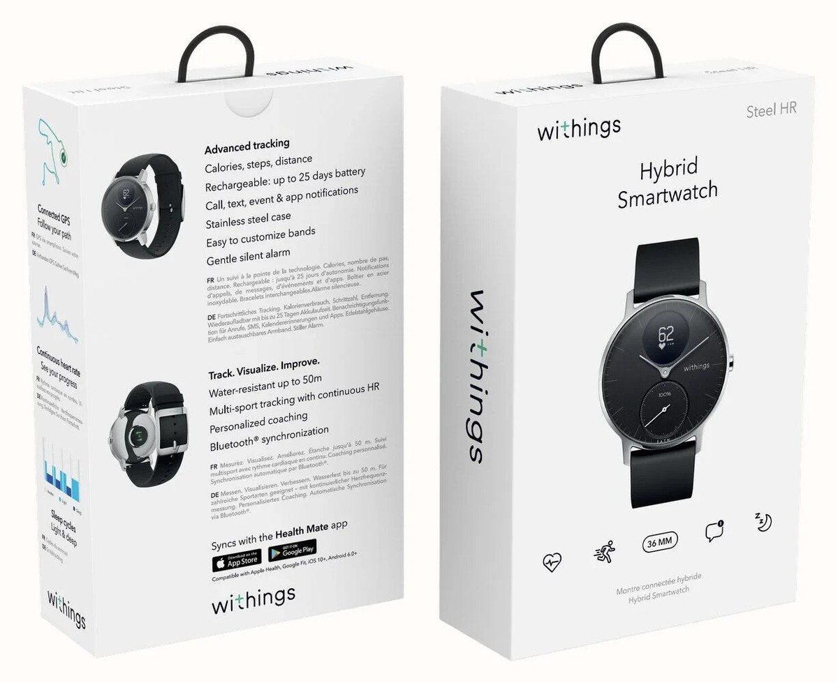 Withings Scanwatch Withings Steel Hr Sport Amazon Stainless Steel