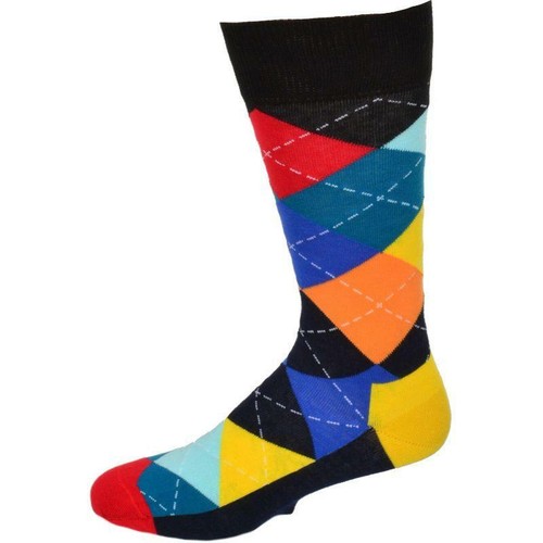 Herren Kleid Freizeitsocken, Baumwolle Crew Argyle Socken für Herren, 3 Paar Pack Socken - Bild 3 von 23