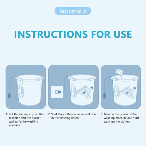 New Mini Washing Machine Ultrasonic Turbine Laundry Washer Portable Travel Home - Picture 8 of 15