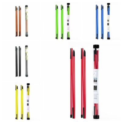 1Pair Golf Alignment Sticks Direction Indicator Stick Folding Golf Practice Rods