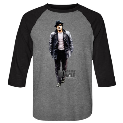 Rocky Balboa His Whole Life Men's Raglan T Shirt Boxing Champ Sylvester Stallone