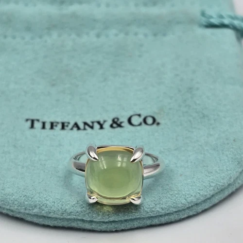 Tiffany & Co. Paloma Picasso Silver Lemon Citrine Sugar Stack Cushion Ring 9