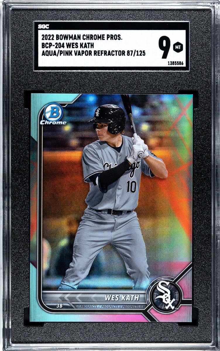 WES KATH 2022 Bowman Chrome Aqua/Pink Vapor 87/125 BCP-204 SGC 9