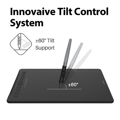 HUION H1161 Digital Graphics Drawing Pen Tablet with Touch Strip