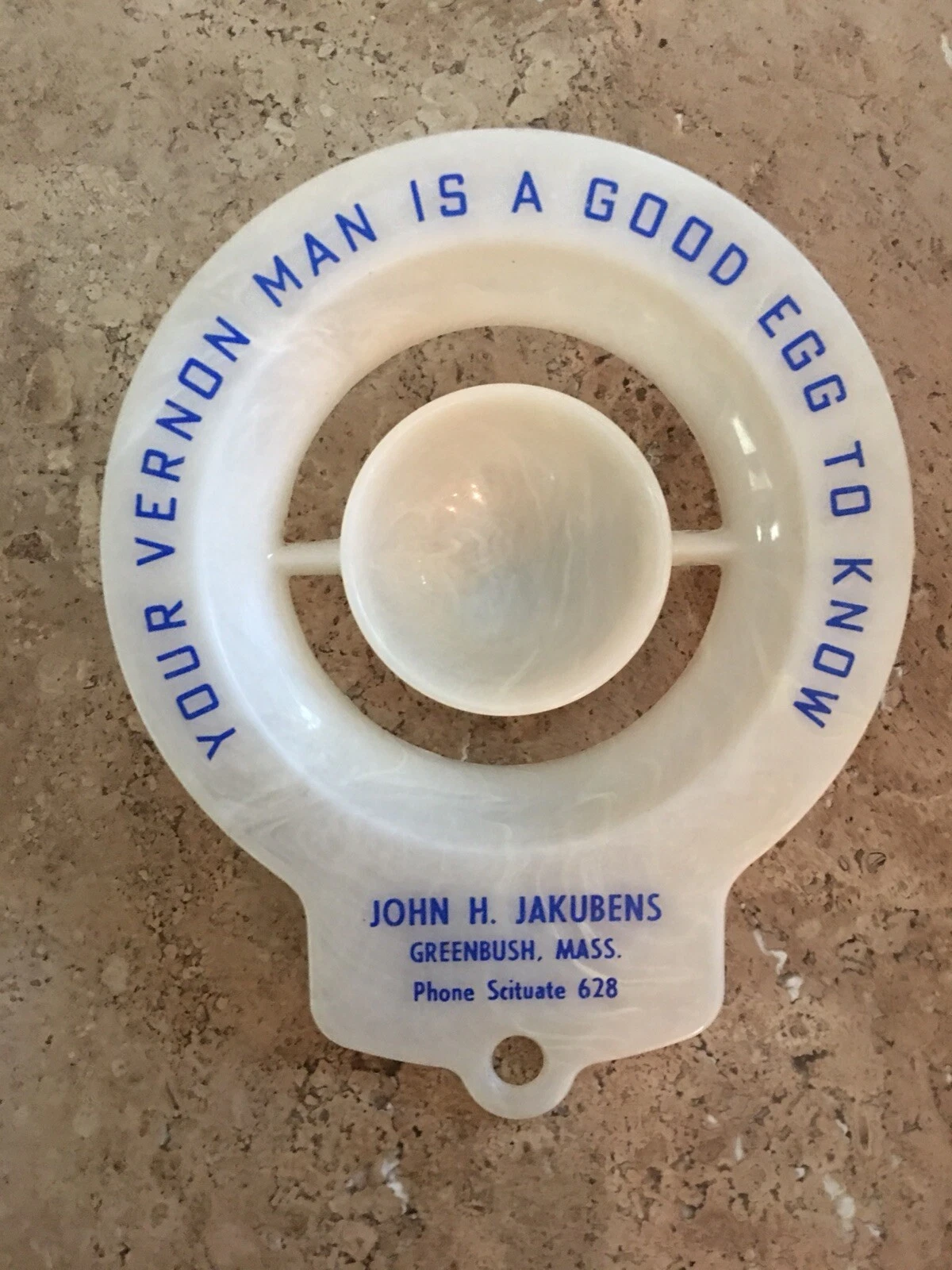 Vintage Advertising Plastic Egg Separator White Swirl 3 Digit Phone Number 1930?
Opens in a new wind
