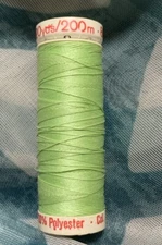 Vintage Gütermann 220 yds. 200m 100% Polyester Col. 704 W. Germany Lt. Green