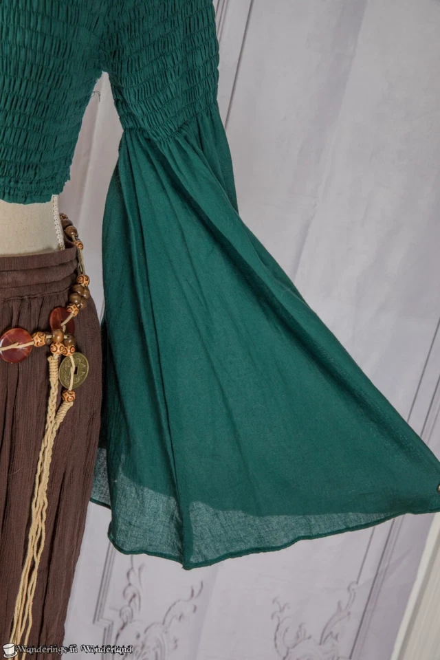 Green Festival Outfit Medium Zootzu Fairy Boho Hippie Costume Fae Faire - Image 3 of 4