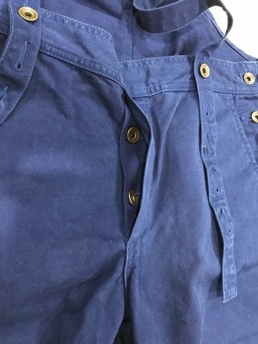 Veritecoeur Worker Pants Japan 2 Blue Chino Cotton Overalls Trousers Salopette  - Picture 16 of 24