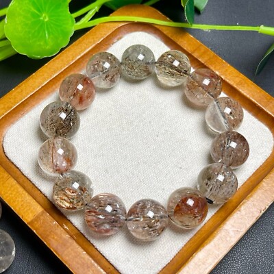 17mm Natural Super 7 Bead Bracelet Reiki Crystal Quartz Healing Decorate 1pc