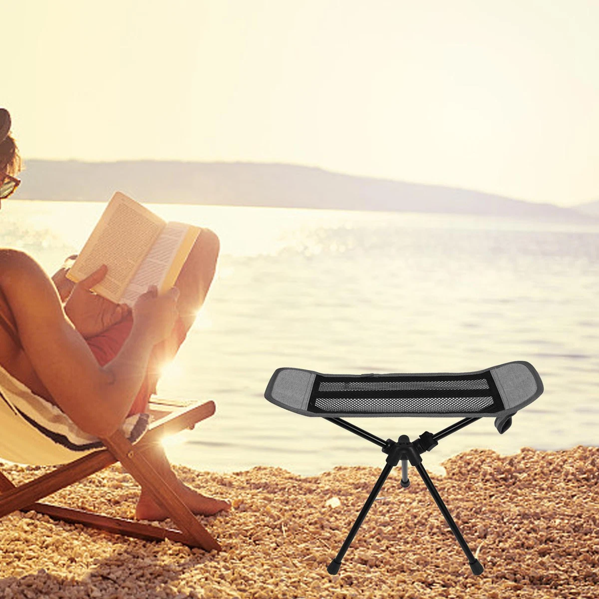 Folding Foot Rest Portable Foot Support Camping Chair Leg Rest