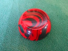 Handmade Red/Black Swirl Billiard ball Display Stand Billiard Ball MLB/NFL