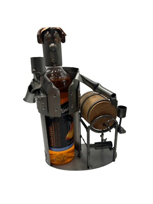 H&K Steel Sculpture Wine Bottle Holder-WINE TASTER -Handmade Limited Edition
