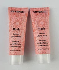 Lot Of 2- Amika Flash Instant Shine Mask 1fl Oz/30ml- New, Sealed