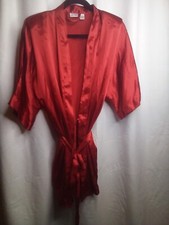 Fredericks Of Hollywood Robe M Soft Silky Belt Red