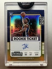 2021-22 Contenders Basketball Jonathan Kuminga Gold 09/10 Rookie Auto