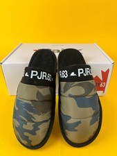 Pajar Canada Stevie Mule Slippers Womens 37 M Olive Green Camo Slip On Flats NWB