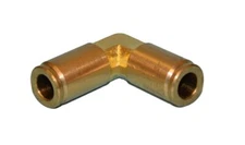 Brass Push-To-Connect 3/8" Union Elbow Nylon Tube Quick Disconnect, Pack of 5.