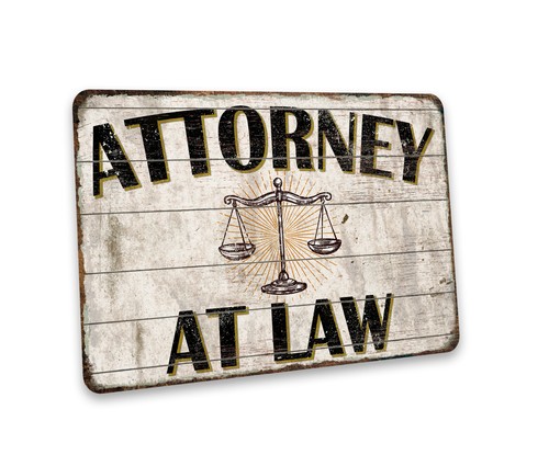 Attorney At Law Sign Lawyer Office Decor Farmhouse Rustic Legal Law 108122001060 - Picture 4 of 7