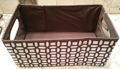 POTTERY BARN TEEN ~ BLACK or BROWN ~ GEO STORAGE BIN ~ SOLD OUT EVERYWHERE