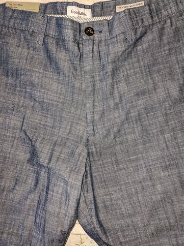 Pantalones Cortos GOODFELLOW Para Hombre Azul Algodón "Slim Hip & Thigh" - Talla 38 - Imagen 2 de 4