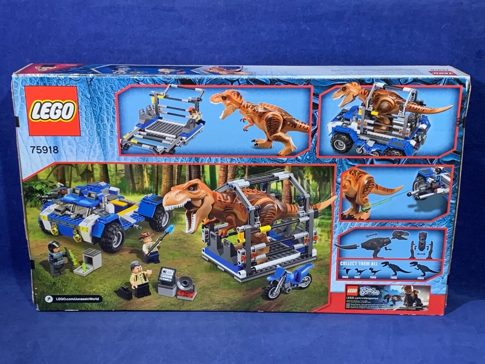 Big JURASSIC WORLD Lego LOTE 75918 75917 75916 75915 T-REX TRACKER 10 Figuras 5 Dino Foto 4 de 4