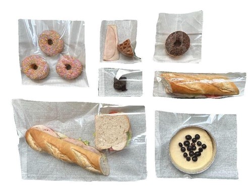 Clear Film Front Paper Bags White Window Sandwich Food Card Cake Sweets Display - Picture 8 of 23