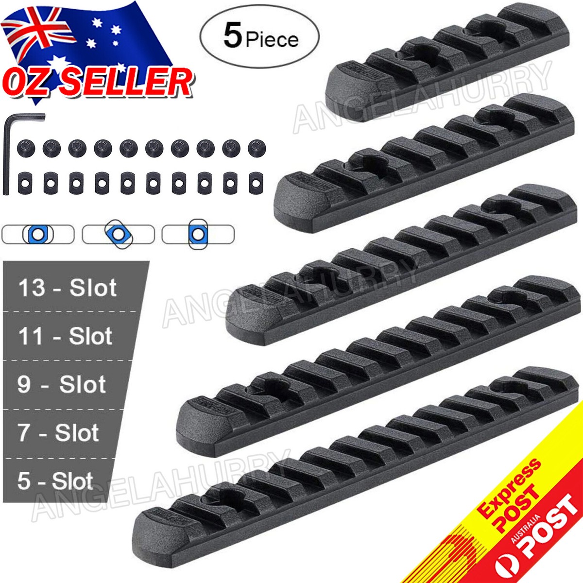 Support Lunette Lanko 14cm Picatinny/Rail | 13 Slots Noir | Alliage Aluminium Pour Arme à Feu