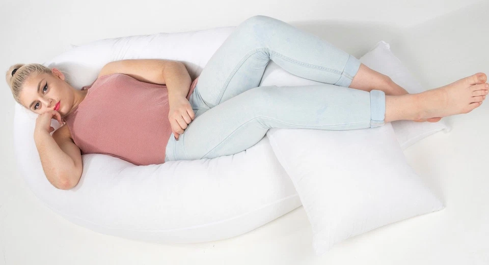 9Ft/12Ft U Shaped Pillow with Pillowcase Pregnancy Maternity Full Body Support - Image 4 of 4