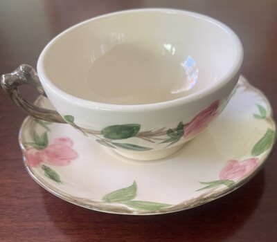 Vintage Franciscan Desert Rose Earthenware Cup Saucer TV