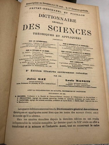 Dictionnaire général des sciences théoriques et appliquées... 5e édition - Imagen 2 de 8