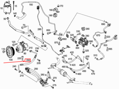 16-19 W292 MERCEDES Gle63 AMG Steering High Pressure Hose Line OEM 