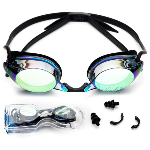 Gafas de Natación Adultos Antiniebla Silicona Correa Ajustable Nariz Pieza con Estuche Natación - Imagen 4 de 7