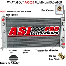 Aluminum Radiator For 2019-2020 Chevrolet Silverado 1500 V6  5.3L 6.2L V8 New