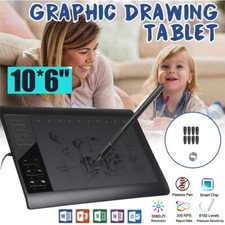 10x6" Digital Graphics Drawing Tablet 200-233 Point Quick Reading Signature Pad