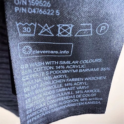 H&M Damen Größe 8 Schwarz Rüschenbesatz Zopfmuster Pullover Stehkragen Pullover Karriere - Bild 5 von 6