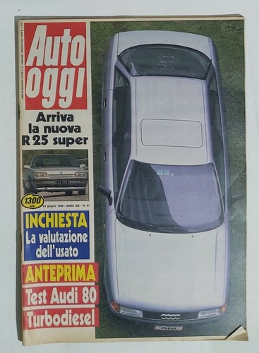 31556 AUTO OGGI a. III nr 81 1988 - Test Audi 80 Turbo Diesel - Imagen 1 de 2