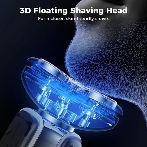 2IN1 Electric Razor for Men Magnetic Electric Shaver Beard Built-in Nose Trimmer - Picture 3 of 7