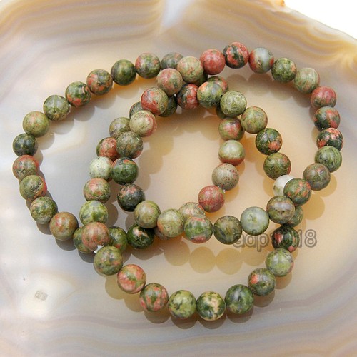 8mm Handmade Natural Gemstone Round Beads Stretchy Bracelets 7.5 inches - Picture 125 of 151