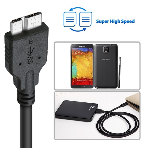 USB-C Type C USB 3.1 Male to Micro B USB 3.0 M/M External HDD Hard Drive Cable - Picture 2 of 3