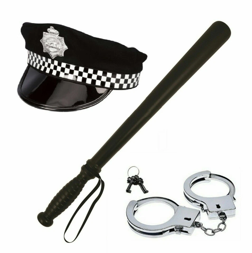 POLICEMAN Plastic ACCESSORY SET FANCY DRESS Halloween COSTUME Officer Kids Boys - Image 3 of 4