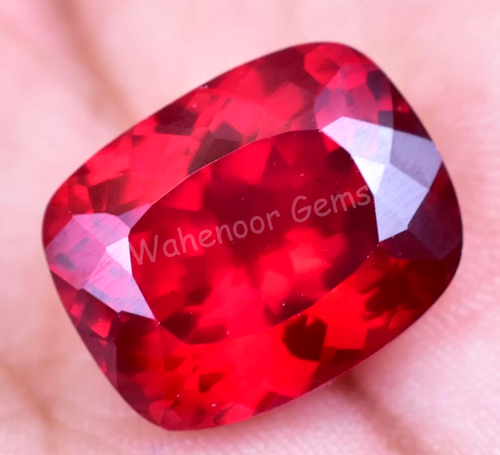 Natural Blood Red Ruby 16.00 Ct Mozambique Cushion Certified Loose Gemstone - Picture 3 of 7